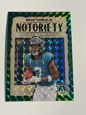 2024 Panini Mosaic Brian Thomas Jr Notoriety Green Mosaic Insert RC #25 Jaguars