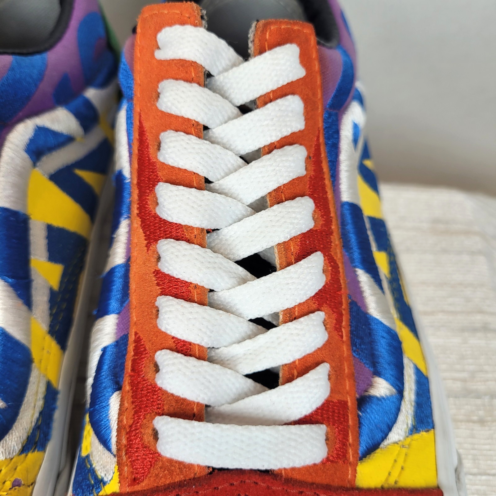 Vans Old Skool Statement Sneakers Multicolor Embr… - image 9