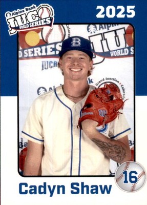 2025 Blinn College Buccaneers Juco Cards #28 Cadyn Shaw Frisco Texas TX NM Card