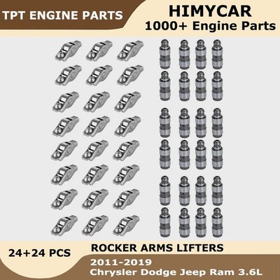 HIMYCAR 24 Rocker Arms 24 Lifters Kit for 2011-2019 Chrysler Dodge Jeep Ram 3.6L