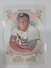 2021 Topps Allen & Ginter 36 Jackie Robinson Brooklyn Dodgers Baseball Card A10