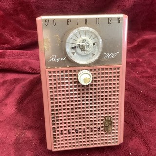Radio Transistor AM Zenith Royal 200 Rosa Coral 7AT48Z Años 50 De Colección