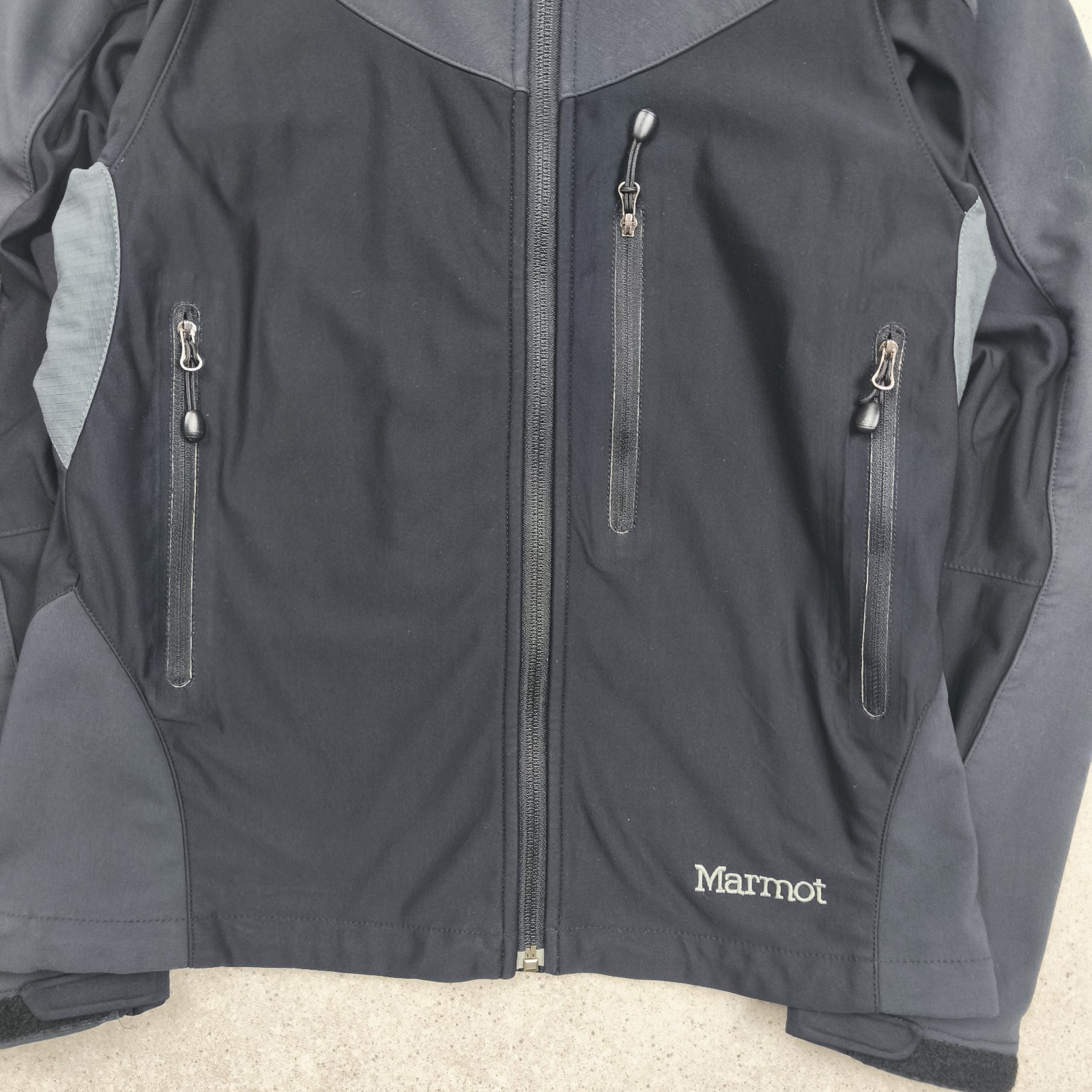 Marmot Soft Shell Windstopper Jacket Full Zip Bla… - image 2
