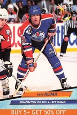 1992-93 Ultra #59 Petr Klima Edmonton Oilers Hockey
