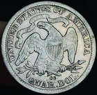 1877 CC Seated Liberty Quarter 25C Ungraded 90% Silver US Coin CC30193