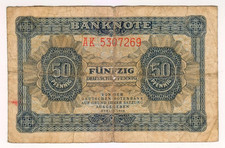 1948 Germany 50 Deutsche Pfennig 5307269 Paper Money Banknotes Currency