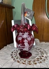 Fenton Cranberry Glass Mary Gregory Cranberry Glass 11” vase in mint. Condition