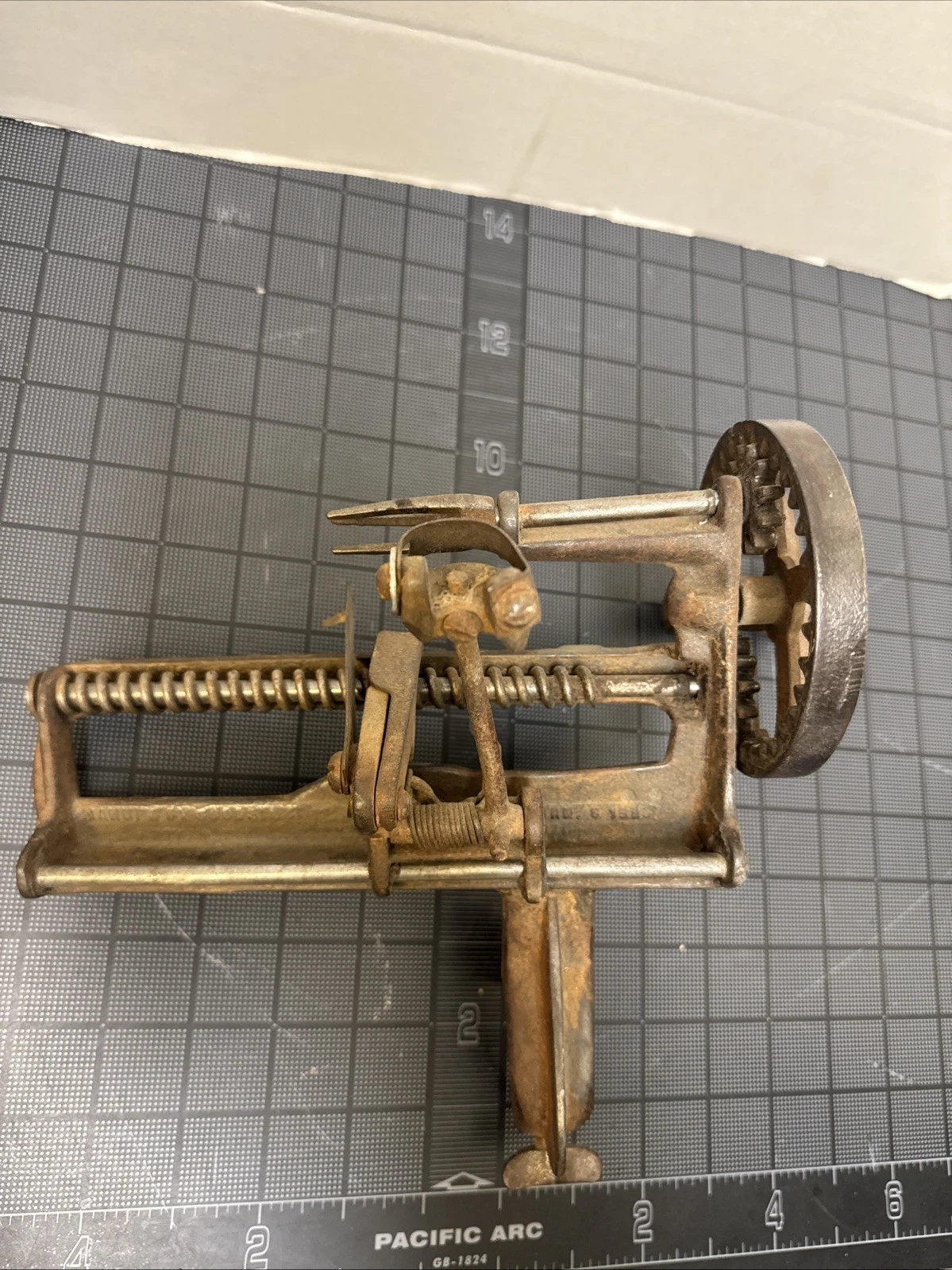 Antique Goodell Co Cast Iron Apple Peeler In As Found Condition Working