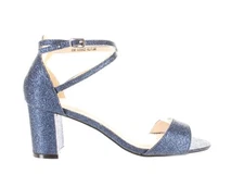Benjamin Walk Womens Jackie Blue Ankle Strap Heels Size 8 (7727428)