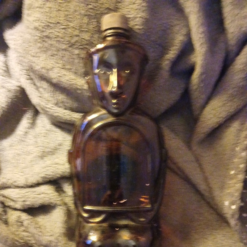 Vintage KAHLUA Tiki Glass Bottle Heritage Edition- Empty Hawaii Polynesian Aztec