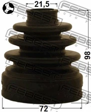 FEBEST MAZDA, KIA, HYUNDAI BOOT INNER CV JOINT KIT 72X98X21.5 - 1215-SOLT