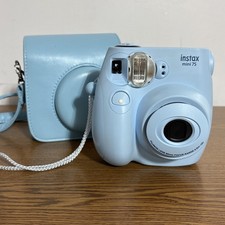 Fujifilm Instax Mini 7S Instant Film Camera W/original Instax case Baby Blue