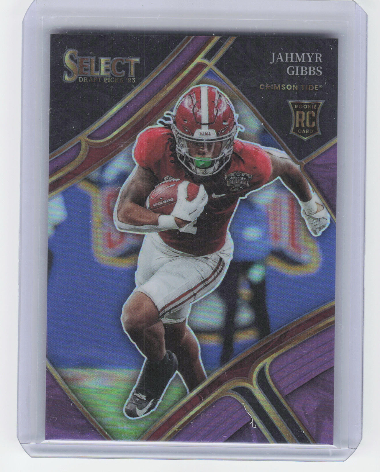 2023 Panini Select Draft Picks #110 Jahmyr Gibbs Purple Prizm #/75