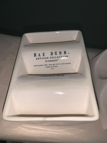 4 New Rae Dunn TACOS Taco Holders Ceramic Stoneware White Holds 8 Tacos NWT - Picture 5 of 7