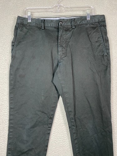 Polo Ralph Lauren Chino Pants Mens 34x33 Black Slim Straight Fit Twill - Picture 2 of 16