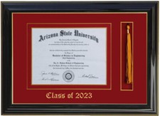 DIPLOMA FRAME WITH TASSEL BLK/GOLD/BR CUSTOMIZABLE 8x6,7x9,,8x10,8.5x11,11x14