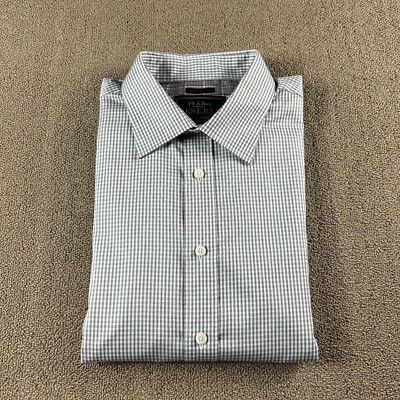 Jos A Bank Reserve Egyptian Cotton Long Sleeve Button Up Shirt Gray Size Large