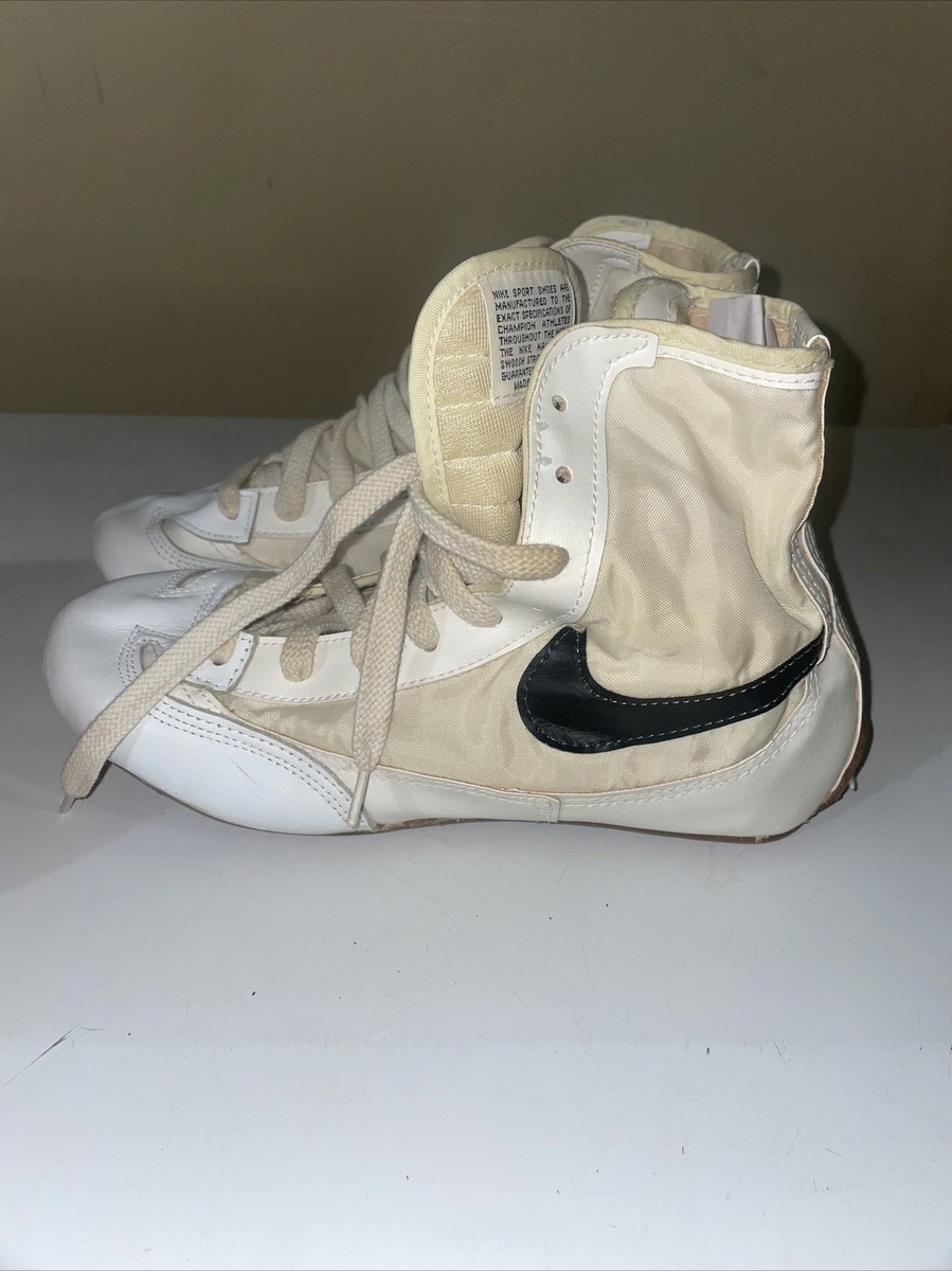 70's Nike Wrestling Shoes - Orange Swoosh, Cursive Logo With Box 7