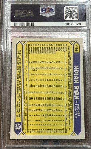 1987 Nolan Ryan OPC O-Pee-Chee #155 PSA 9 - Foto 2 di 2