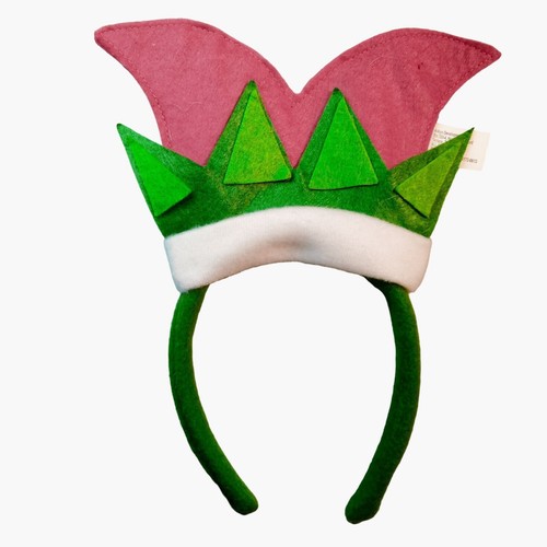 Christmas Elf Headband Kids Crown Santa Helper Red Green Felt Costume - 第 1/3 張圖片