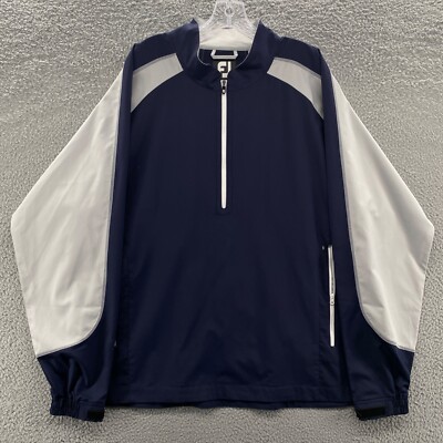 FootJoy ジャケット XL FootJoy Jacket Mens XL Blue Gray Long Sleeve Golf 1/2 Zip Sweater