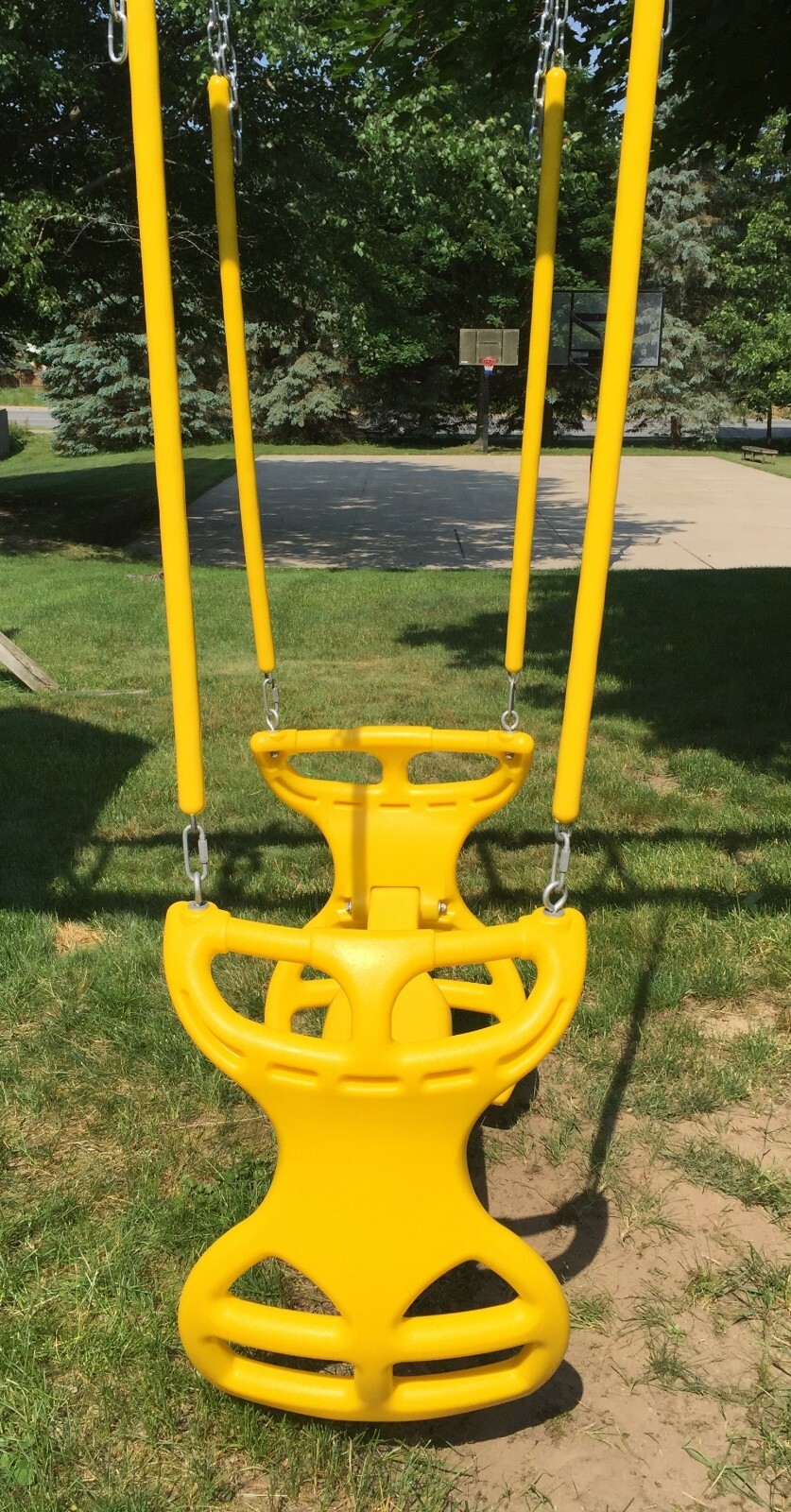 Swingset glider swing,back to back play set glider,playground horse