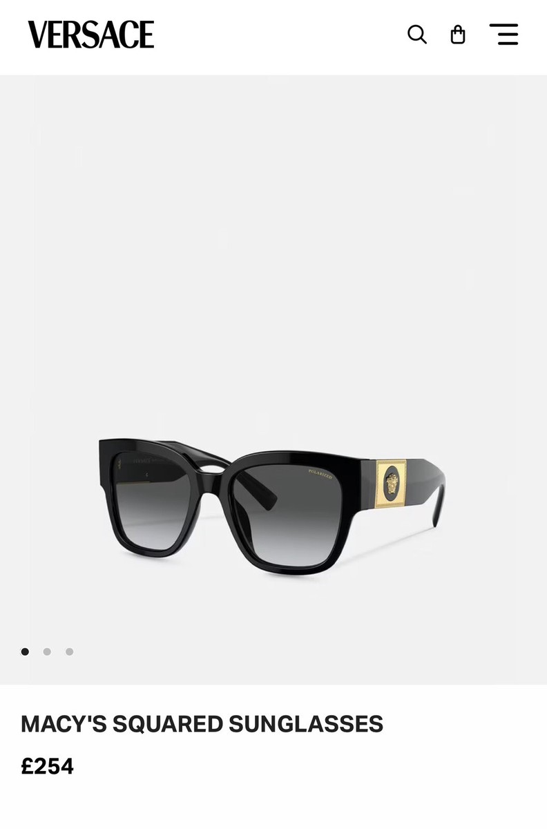 VERSACE MACY's SQUARED SUNGLASSES UK