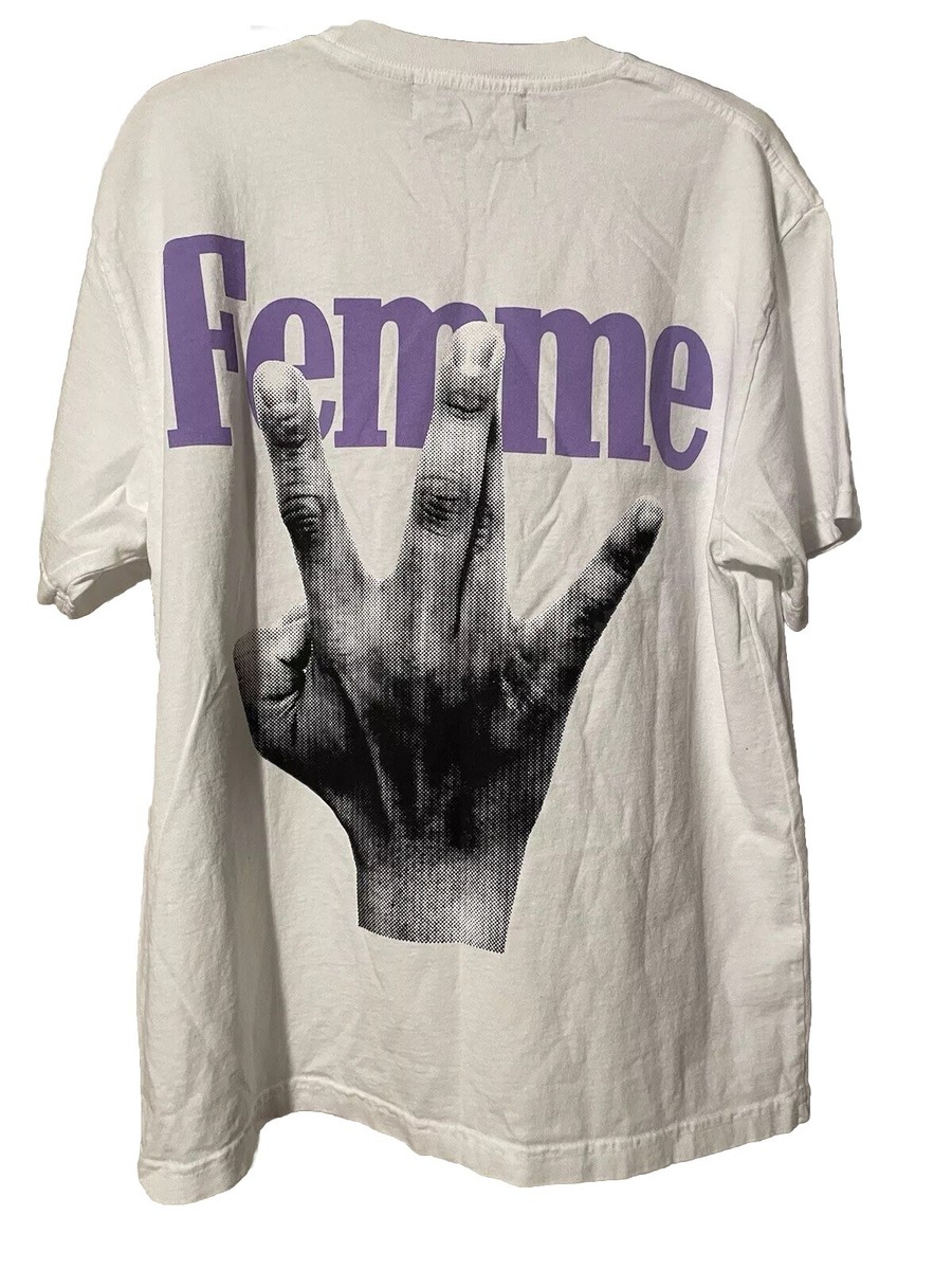 Homme Femme Twisted Fingers Westside Tee Shirt Purple Sz
