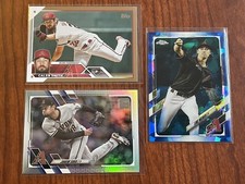 DIAMONDBACKS Lot of (3) w/ 2021 Topps Chrome Sapphire LUKE WEAVER & SMITH /2023
