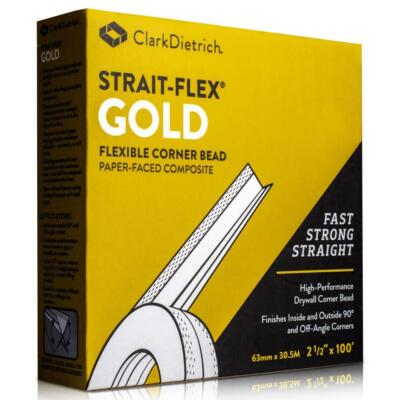 Eckschiene Trockenbau Gipskarton ClarkDietrich STRAIT-FLEX GOLD 63x30.5mb