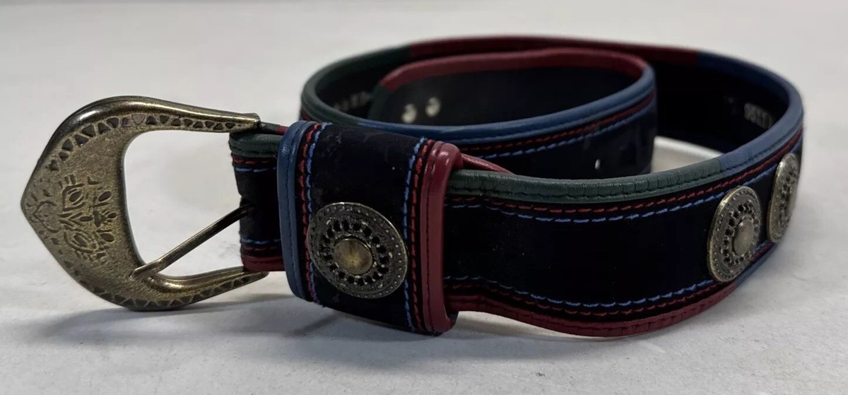 Geiger Womens Belt Vintage Leather Multicolor Charm W  display picture 1