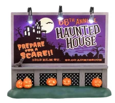 Lemax Spookytown Haunted House Billboard - 34075