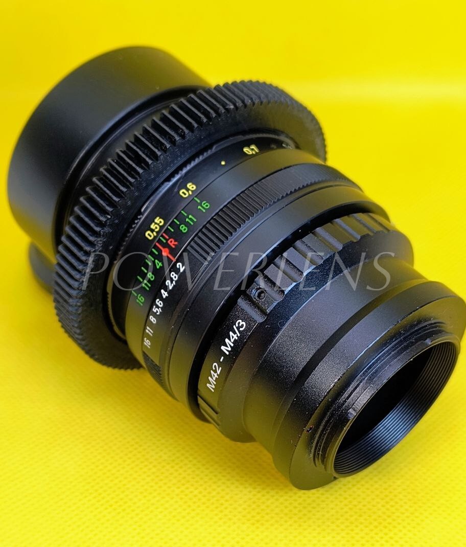 Helios 44M 2/58 Soviet Anamorphic lens KMZ Cine mod M42