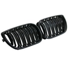 Nieren K�hlergrill f�r BMW E46 Limo Touring 01-05 Schwarz Klavierlack Doppelsteg
