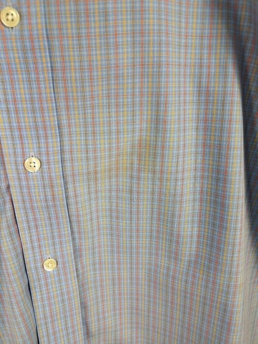 Brooks Brothers Mens Classic Polo Shirt Supima Cotton 17.5/35 Blue Checks Flaw - Picture 6 of 6