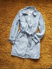 Iceberg Designer Blue Trench Knee Length Spring Coat Rrp £295