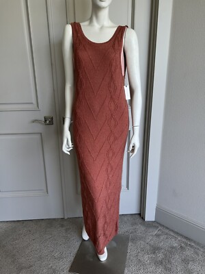 burnt orange tank dress Burnt Orange & White Sequin Trim Cut Out Tank Dress