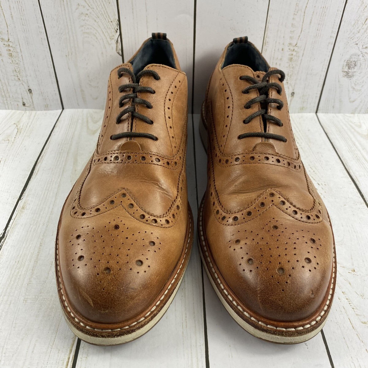 Cole Haan Morris Grand OS Oxfords Men\'s 13 Brown Leather Wing Tip Lace‎ Up Shoes Men main image 2