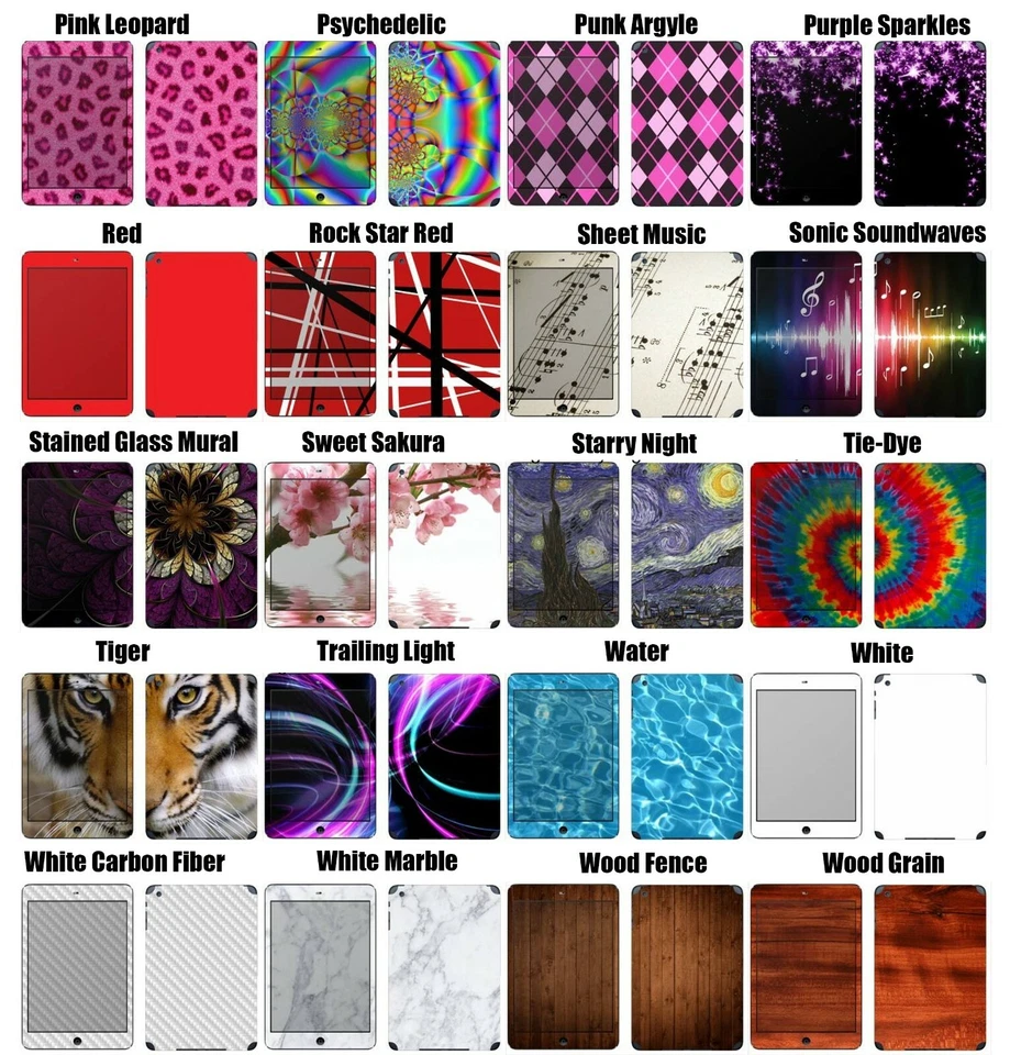Choose Any 1 Vinyl Skin/Decal for Apple iPad Air 1st & 2nd Generation -Free Ship - Image 3 of 3