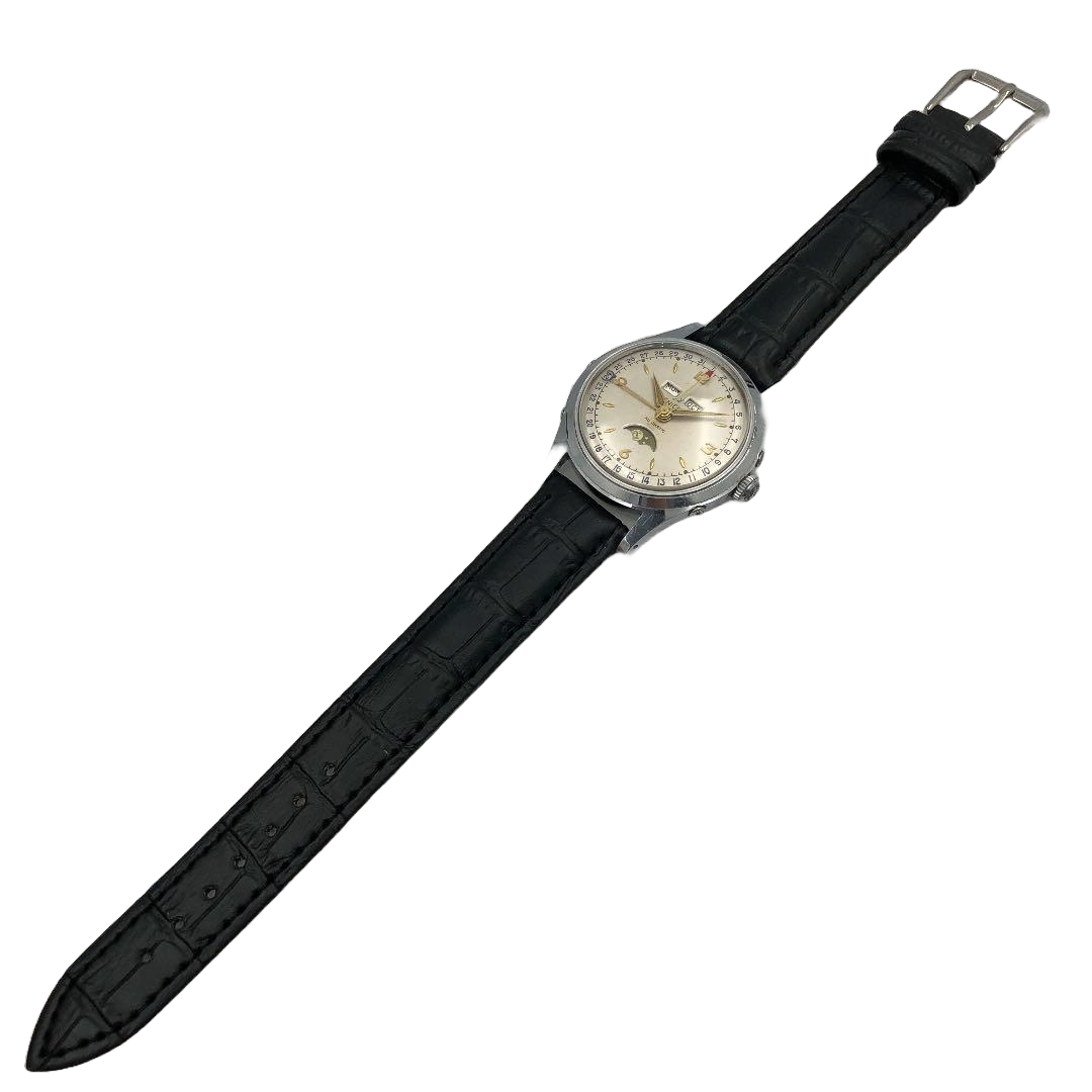 Enicar Cal.F693 Analog Triple Calendar Moon Phase Men's Enicar Cal.F693 Analog Triple Calendar Moon Phase Men's