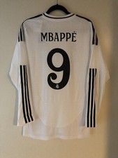 Real Madrid L/S Home Soccer Jersey Shirt Adidas NWT 24/25 IT3442 Mbappe #9 XL