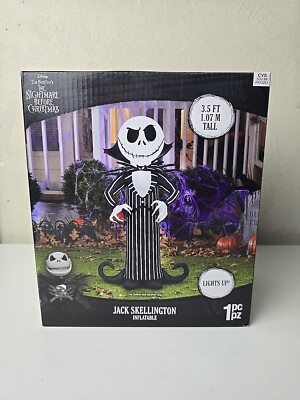 Nightmare Before Christmas Jack Skellington 3.5 ft Halloween Inflatable Gemmy
