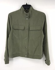 Old Navy Jacket Womens Size XS Green Snap Closure Casual Breast Pockets EUC