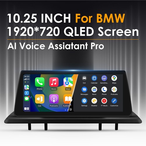 10.25" Android 13 CarPlay Car Stereo Radio GPS For BMW 1 Series E81 E82 E87 E88 - Picture 2 of 6