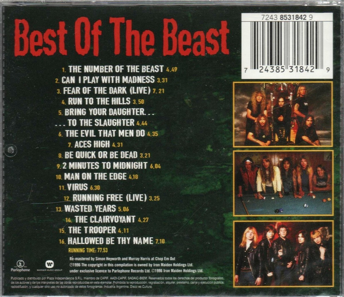 CD Best of the Beast／Iron Maiden 輸入盤　帯付き Best of the Beast by Iron Maiden (CD, 2004) for sale online