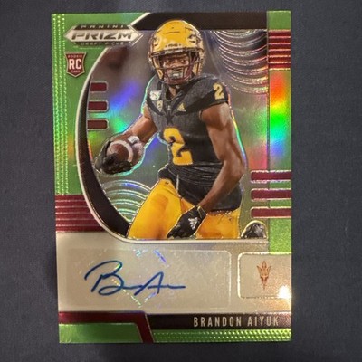 2020 Panini Prizm Draft Picks - Brandon Aiyuk #255 Neon Green Rookie Auto /25