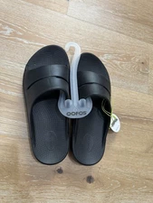 OOFOS OOAHH Sandal Slide Recovery Footware Unisex - Black mens 4 womens 6