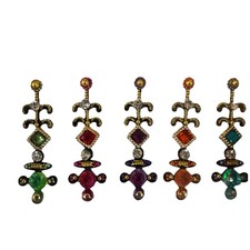 Indian Bollywood Bindi Body Jewel Self Adhesive, Crystal Forehead, Face Jewels