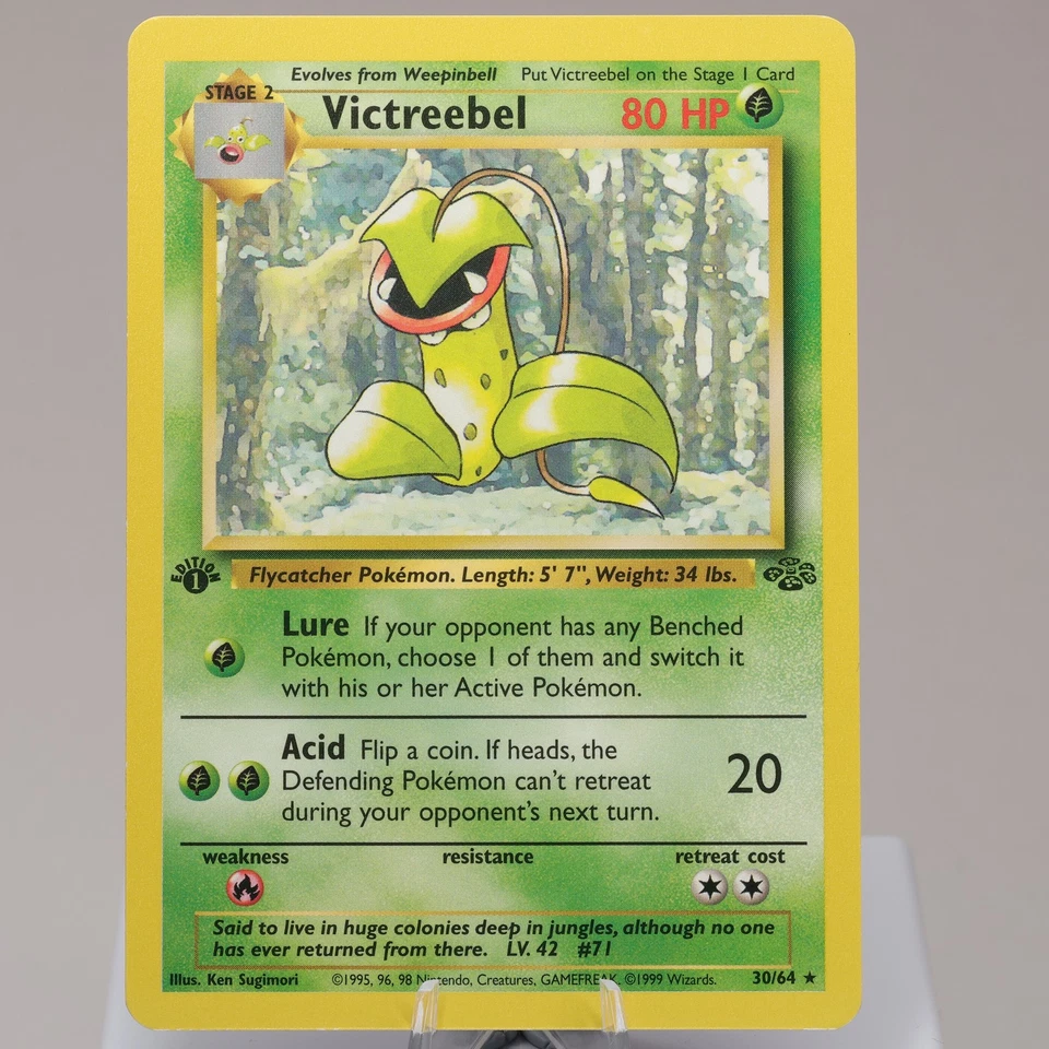Pokemon TCG - Victreebel 30/64 Jungle Rare 1st Edition WOTC 1999 - EXC - Image 2 of 3