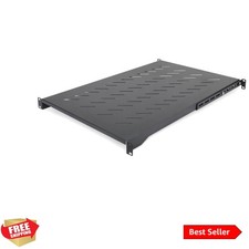 com 1U 4-Post Server Rack Shelf, Vented, Adjustable Mounting Depth 28-34.4in/...